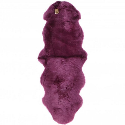 Fenland Sheepskin Fenland Indoor Double Australian Real Sheepskin RugGrape (180 Cm X 60 Cm) from B&Q