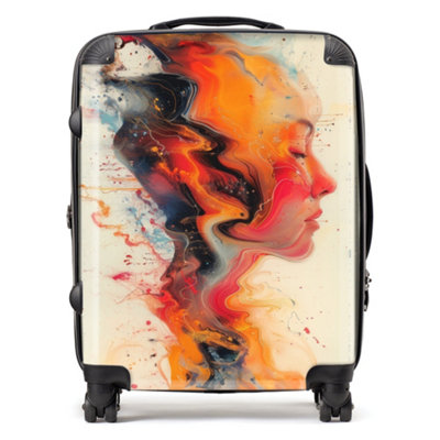 Warren Reed Designer Geometric Vibrance SuitcaseLarge from B&Q
