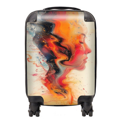 Warren Reed Designer Geometric Vibrance SuitcaseSmall from B&Q