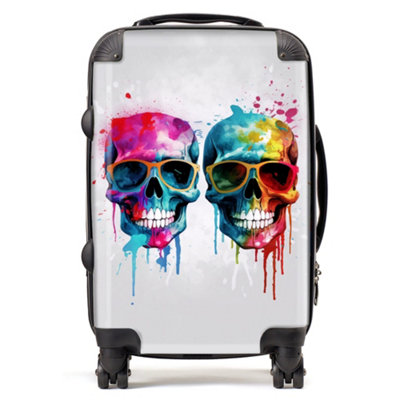 Warren Reed Designer Splashart Happy Skeletons SuitcaseCabin from B&Q