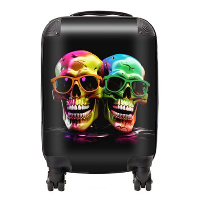 Warren Reed Designer Happy Skeletons In Sunglasses SuitcaseMini Cabin from B&Q
