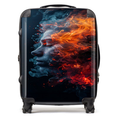 Warren Reed Designer Fiery Mindscape: Portrait In Flames SuitcaseLarge from B&Q