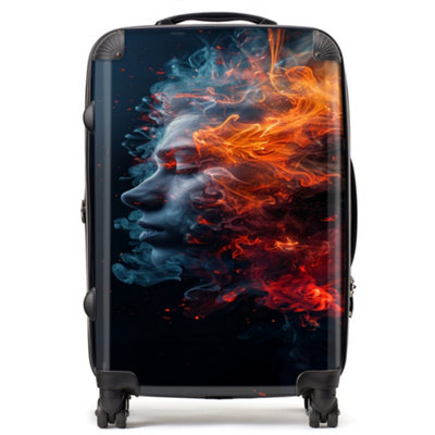Warren Reed Designer Fiery Mindscape: Portrait In Flames SuitcaseMedium from B&Q