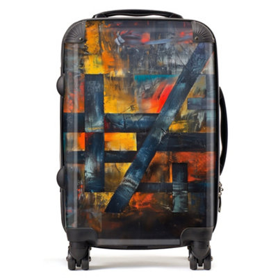 Warren Reed Designer Geometric Interplay: Abstract Patterns SuitcaseCabin from B&Q
