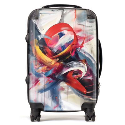 Warren Reed Designer Swirling Symphony Of Colours SuitcaseCabin from B&Q