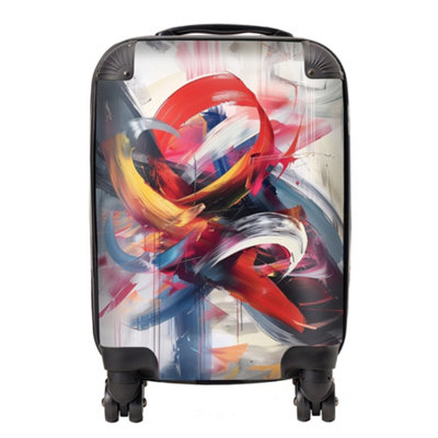 Warren Reed Designer Swirling Symphony Of Colours SuitcaseSmall from B&Q