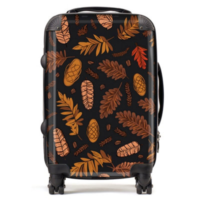 Warren Reed Designer Autumn Leaves And Pinecones SuitcaseCabin from B&Q