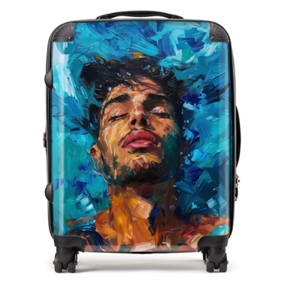 Warren Reed Designer Vivid Serenity SuitcaseLarge from B&Q