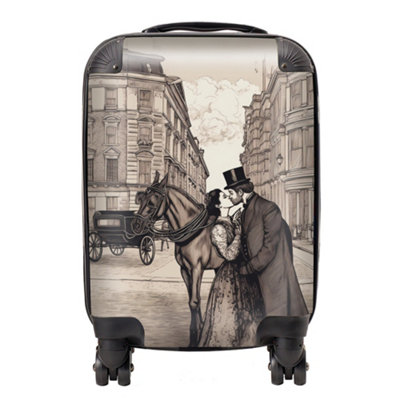 Warren Reed Designer Victorian Lovers On A London Street SuitcaseMini Cabin from B&Q