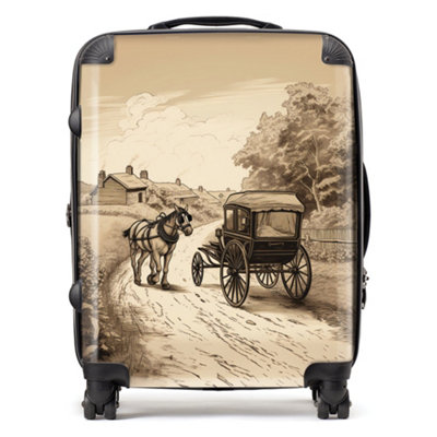 Warren Reed Designer A Horse And His Cart Suitcase - Large