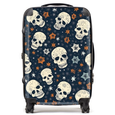 Warren Reed Designer Skulls And Stars Suitcase - Medium