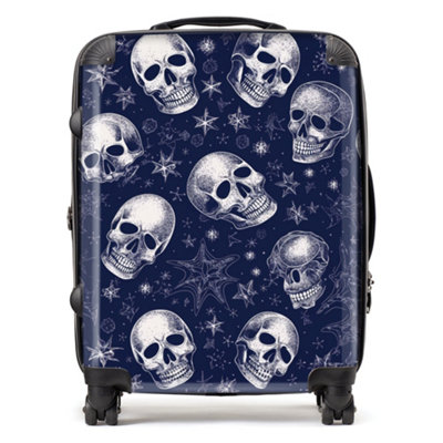 Warren Reed Designer Evening Skulls And Stars Suitcase - Large