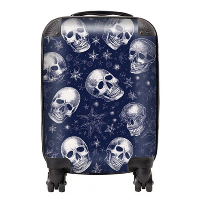 Warren Reed Designer Evening Skulls And Stars Suitcase - Small