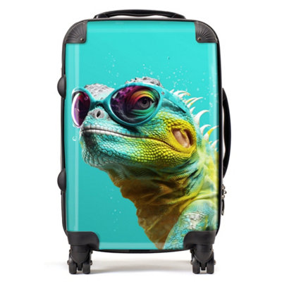 B&Q -  Splashart Iguana Wearing Glasses SuitcaseCabin
