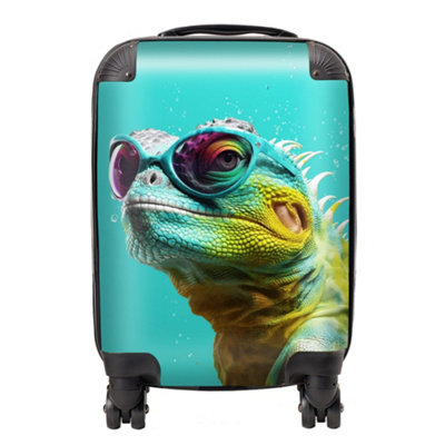 B&Q -  Splashart Iguana Wearing Glasses SuitcaseSmall