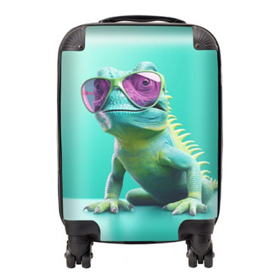 B&Q -  Happy Splashart Iguana Wearing Glasses SuitcaseMini Cabin