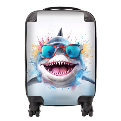 B&Q -  Splashart Shark In Glasses SuitcaseSmall