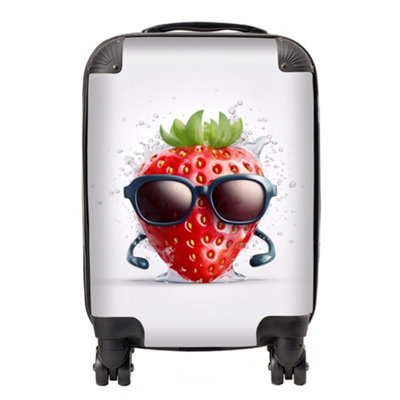B&Q -  Strawberry In Glasses SuitcaseSmall