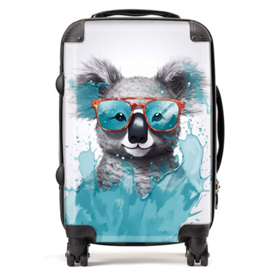 Warren Reed Designer Splashart Koala In Glasses SuitcaseCabin from B&Q