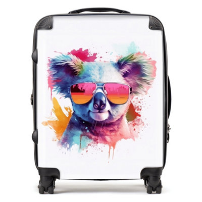 B&Q -  Colourful Splashart Koala In Glasses SuitcaseLarge