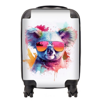 Warren Reed Designer Colourful Splashart Koala In Glasses SuitcaseMini Cabin from B&Q