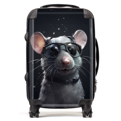 Warren Reed Designer Splashart Rat In Glasses SuitcaseCabin from B&Q
