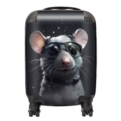 B&Q -  Splashart Rat In Glasses SuitcaseSmall