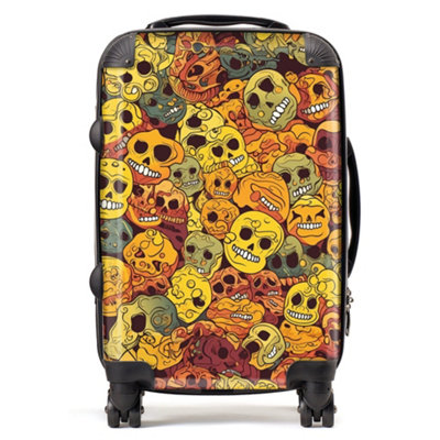 Warren Reed Designer Autumnal Skulls Pattern SuitcaseCabin from B&Q