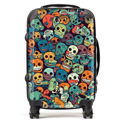 B&Q -  Smiling Skulls Pattern SuitcaseCabin