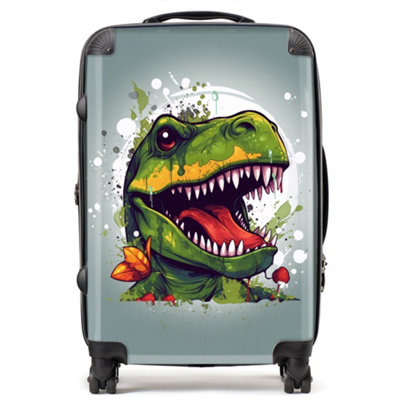 Warren Reed Designer Laughing T-Rex Suitcase - Medium
