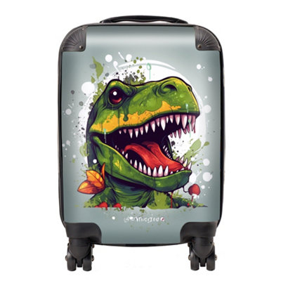 Warren Reed Designer Laughing T-Rex Suitcase - Mini Cabin