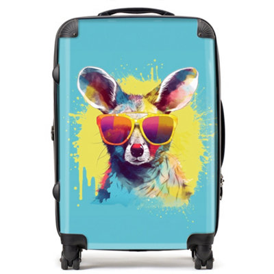 B&Q -  Splashart Wallaby In Glasses SuitcaseMedium