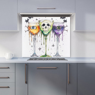 Warren Reed Designer Halloween Toast To The Dead Kitchen Splashback from B&Q