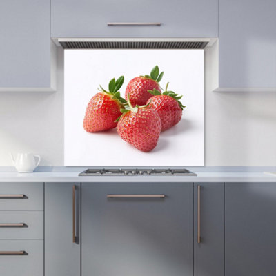 Warren Reed Designer Cluster Of Fresh Strawberries Kitchen Splashback from B&Q
