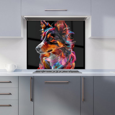 B&Q -  Colorful Collie Dreams Kitchen Splashback