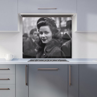 Warren Reed Designer Nostalgic Beauty On The Street Kitchen Splashback from B&Q