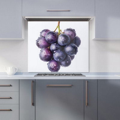 Warren Reed Designer Glistening Grapes Cluster Kitchen Splashback from B&Q