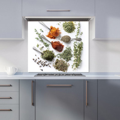 Warren Reed Designer Herbal Essence In Spoons Kitchen Splashback from B&Q