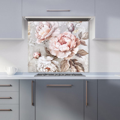 B&Q -  Vintage Rose Elegance Kitchen Splashback