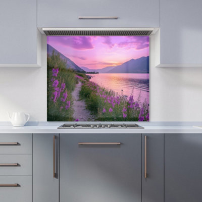 Warren Reed Designer Twilight Path By The Lake Kitchen Splashback from B&Q