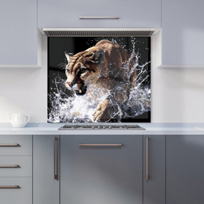 Warren Reed Designer Puma's Determined Splash Kitchen Splashback from B&Q