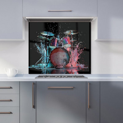 B&Q -  Rhythm In Splashing Drums Kitchen Splashback