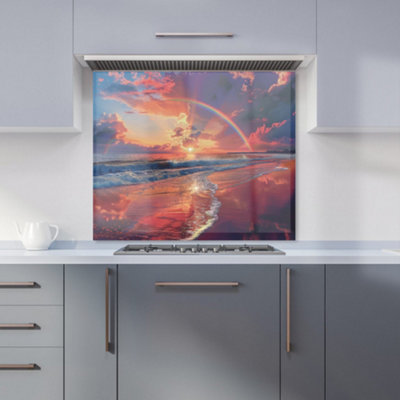 B&Q -  Rainbow Reflection On The Shore Kitchen Splashback