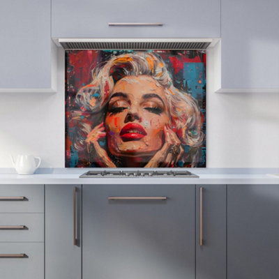 Warren Reed Designer Vivid Marilyn: A Modern Expression Kitchen Splashback from B&Q
