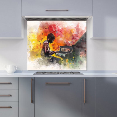 Warren Reed Designer Young Virtuoso In Watercolor Symphony Kitchen Splashback from B&Q