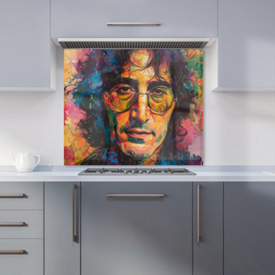 B&Q -  Psychedelic Portrait Of Lennon Kitchen Splashback