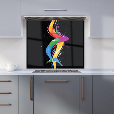B&Q -  Vibrant Flow: Abstract Pride Fish Kitchen Splashback