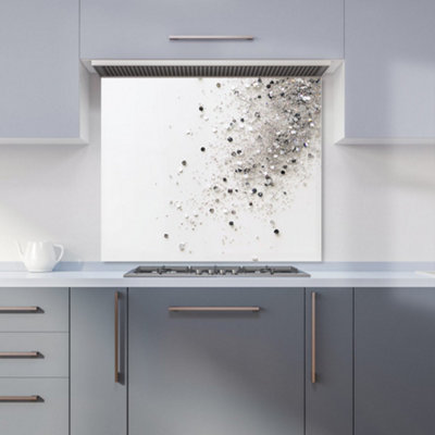 B&Q -  Glittering Tranquility: Pure White Kitchen Splashback