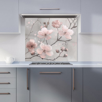 Warren Reed Designer Delicate Spring Blossom Kitchen Splashback from B&Q