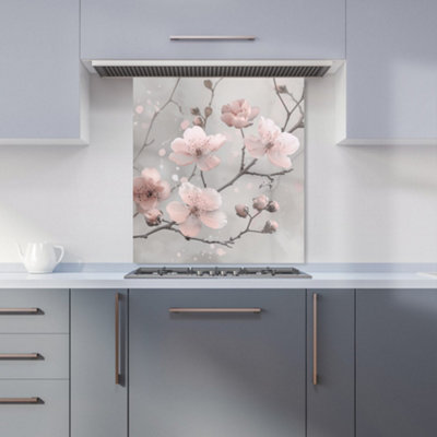 Warren Reed Designer Delicate Spring Blossom Kitchen Splashback from B&Q